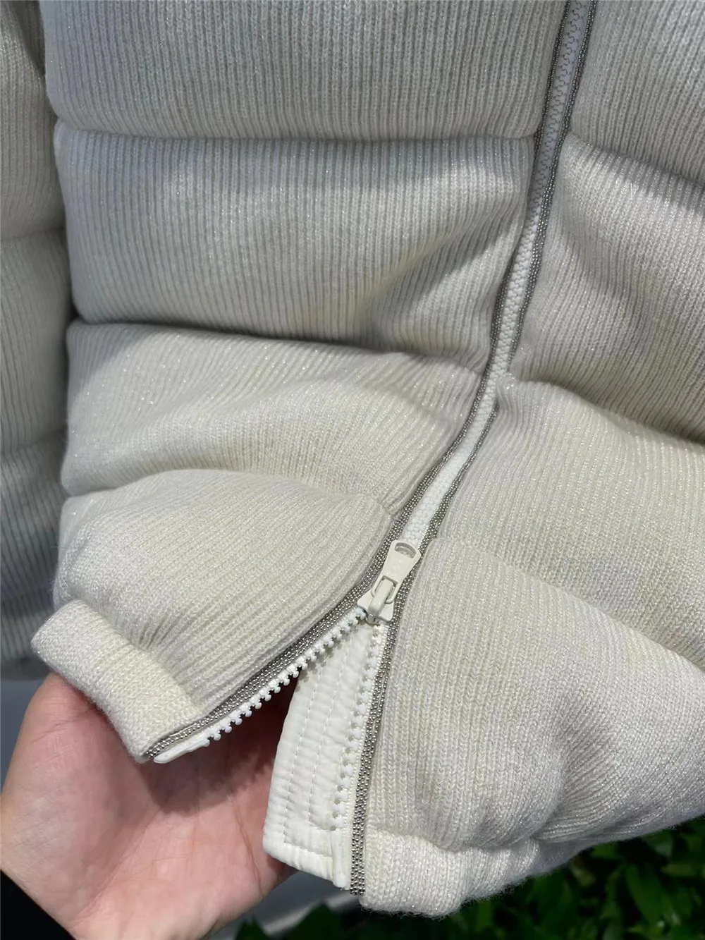 Manteau en duvet à capuche avec fermeture éclair, hauts en cachemire, vêtements d\'extérieur, haute qualité, hiver