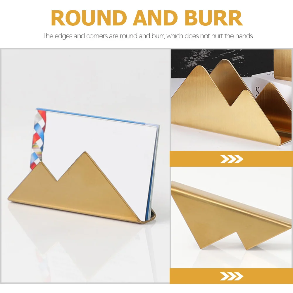 

2Pcs Business Card Holder for Desk Large Capacity Metal Stand Holder Office Organization Card Display Accessory