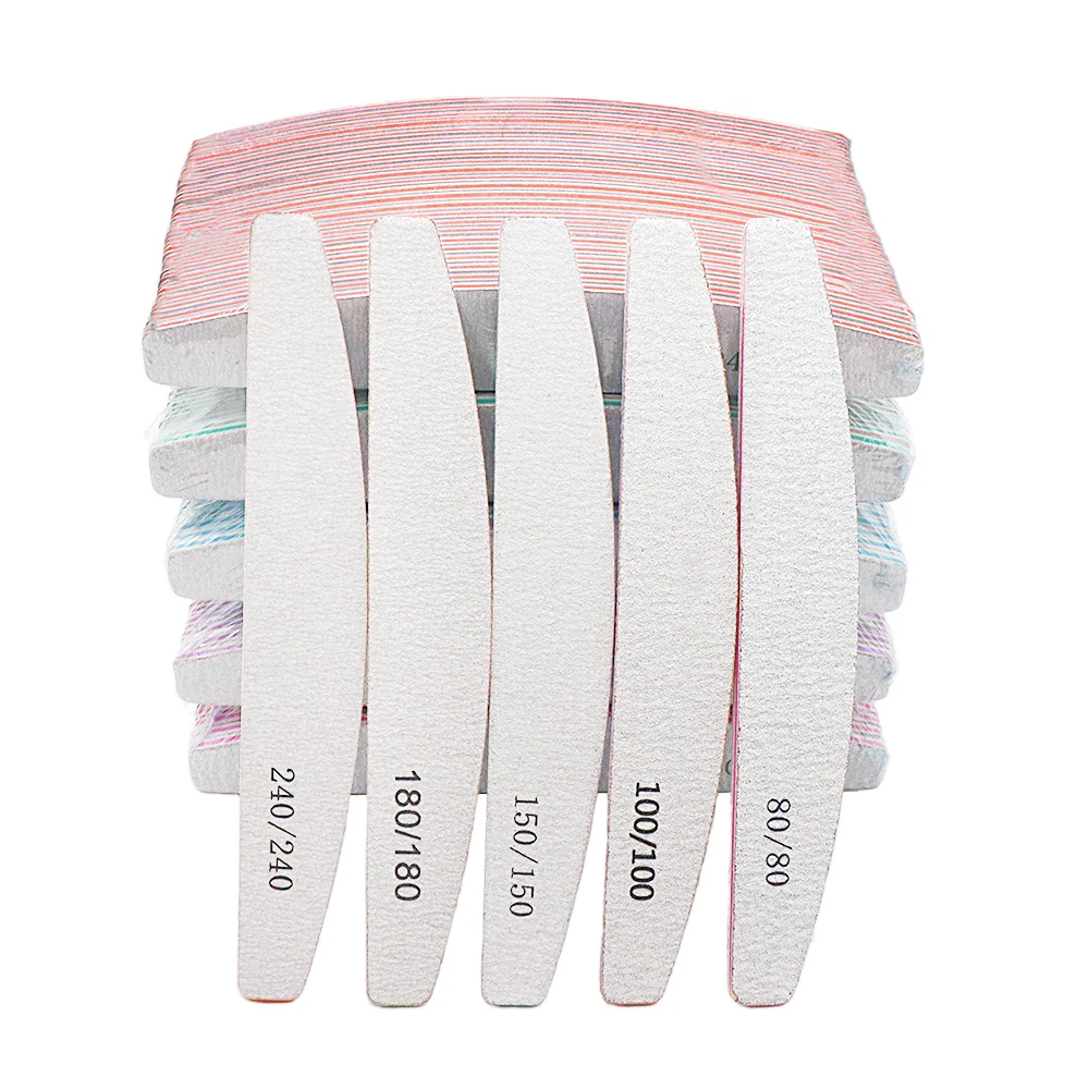 Nail File 80 to 240 Professional Tools Emery for Manicure Lime 240 Sandpaper Gel Polishing Files for Nails Buffers Set Polisher