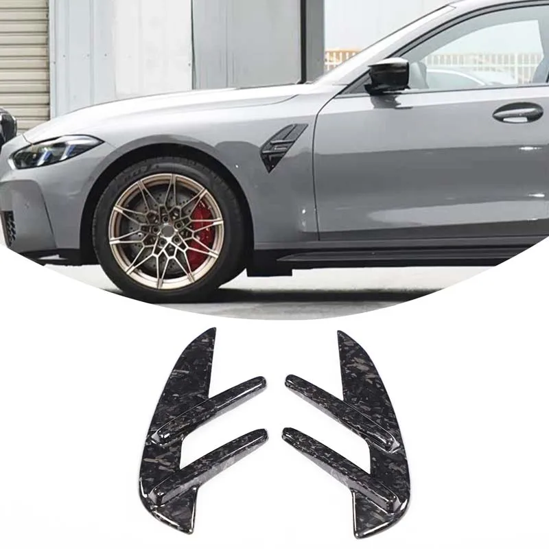 Real Dry Carbon Fiber Side Fender for BMW M3 Series G80 G81/M4 Series G82 G83 OEM Style 2021-IN 2Pcs/Set Modification Accessorie