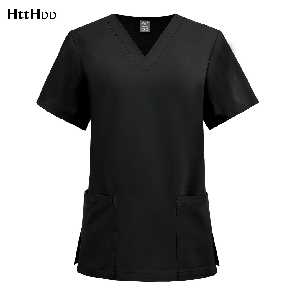 ชุดยูนิฟอร์มพยาบาลแบบยืดหยุ่นและน้ำหนักเบา สำหรับร้านเสริมสวย สปา โรงพยาบาล ร้านขายยา ห้องปฏิบัติการ คลินิกทันตกรรม เสื้อคลุมแพทย์ ชุดทำงานสำหรับทั้งชายและหญิง