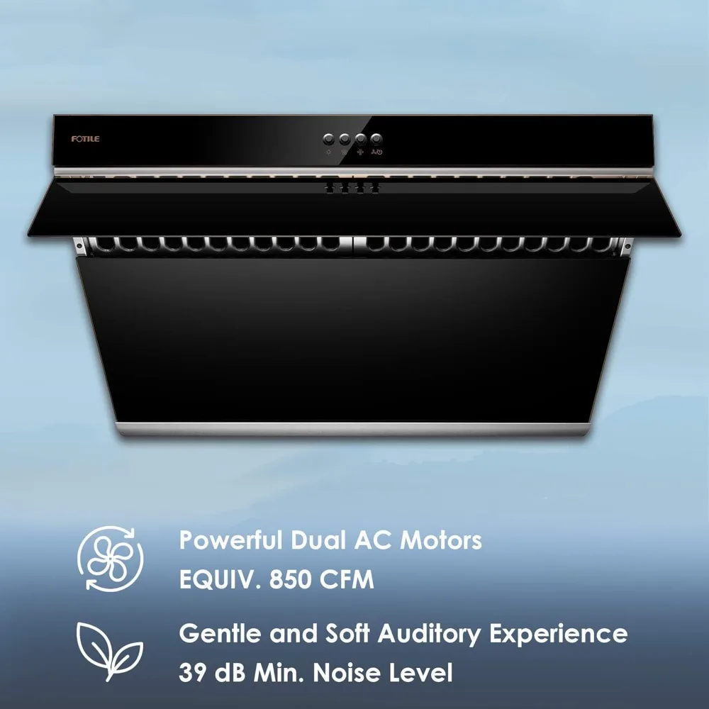 30 Inch Range Hood, Unique Side-Draft Design for Under Cabinet, Powerful Motor LED Lights Mechanical Buttons