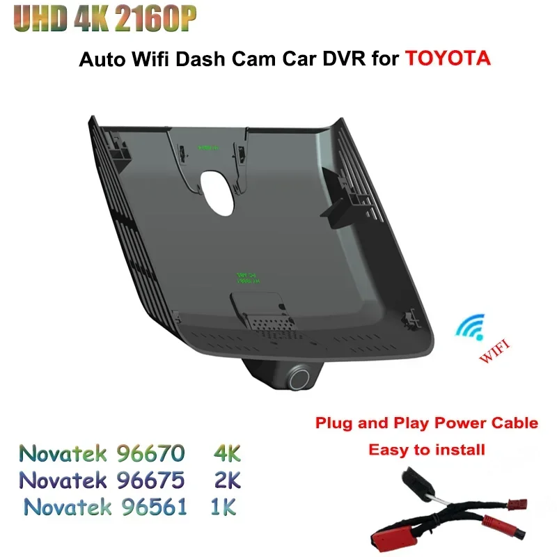 

UHD 2160P 4K Car DVR 24H Dash Cam Camera For TOYOTA BZ3 2023 High quality Dedicated Video Recorder 2K WIFI Driving Recorder