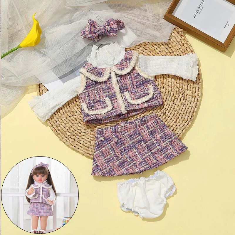 Roupas de boneca de bebê ternos adequados para 55cm/21.65 Polegada vestido sem mangas reborn roupas de boneca de bebê acessórios roupas para presentes de aniversário