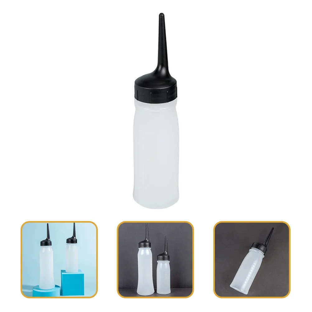 

3 Pcs Dry Cleaning Bottle Hair Dye Easy to Use Dropper Applicator Color Squeeze Graduated Scale Container Oil Measuring