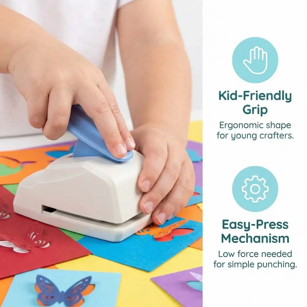 Hole Puncher Butterfly Hole Puncher Cutting Craft Labor Saving Embossing Machine 3.8cm Paper Cutting Embossing Punches for Card