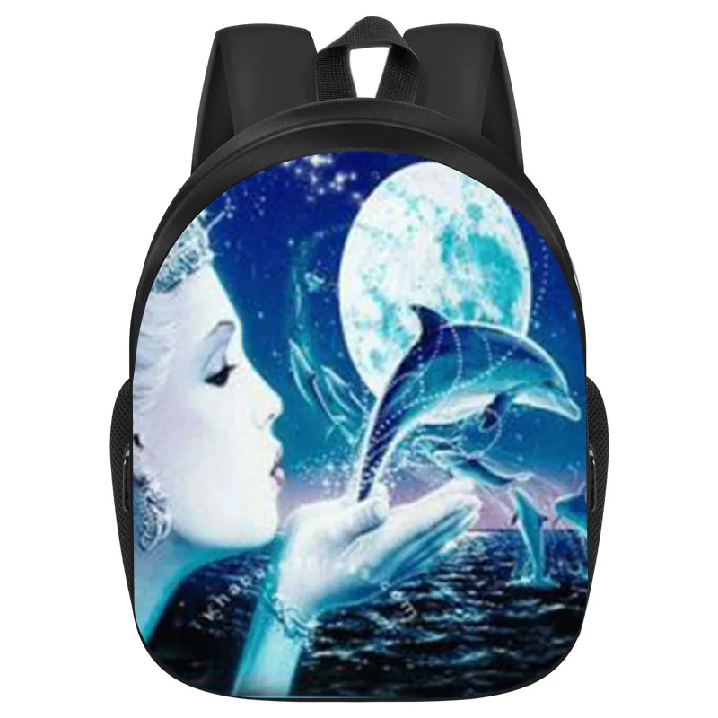 Classic Popular Animal Dolphin Notebook Backpacks pupil School Bags 3D Print Oxford Waterproof Boys/Girls Laptop Backpacks