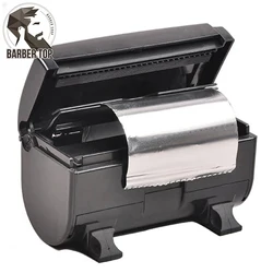 Caja de almacenamiento de papel de aluminio para arte de uñas, dispensador compacto automático de papel de aluminio para Barbero, accesorios para peluquería y barbería