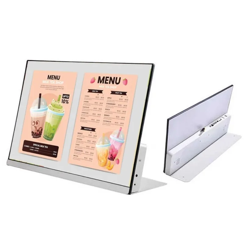 Popular Design Table with CE Certificate LCD Indoor Electronic Desktop Retail Digital Menu Display