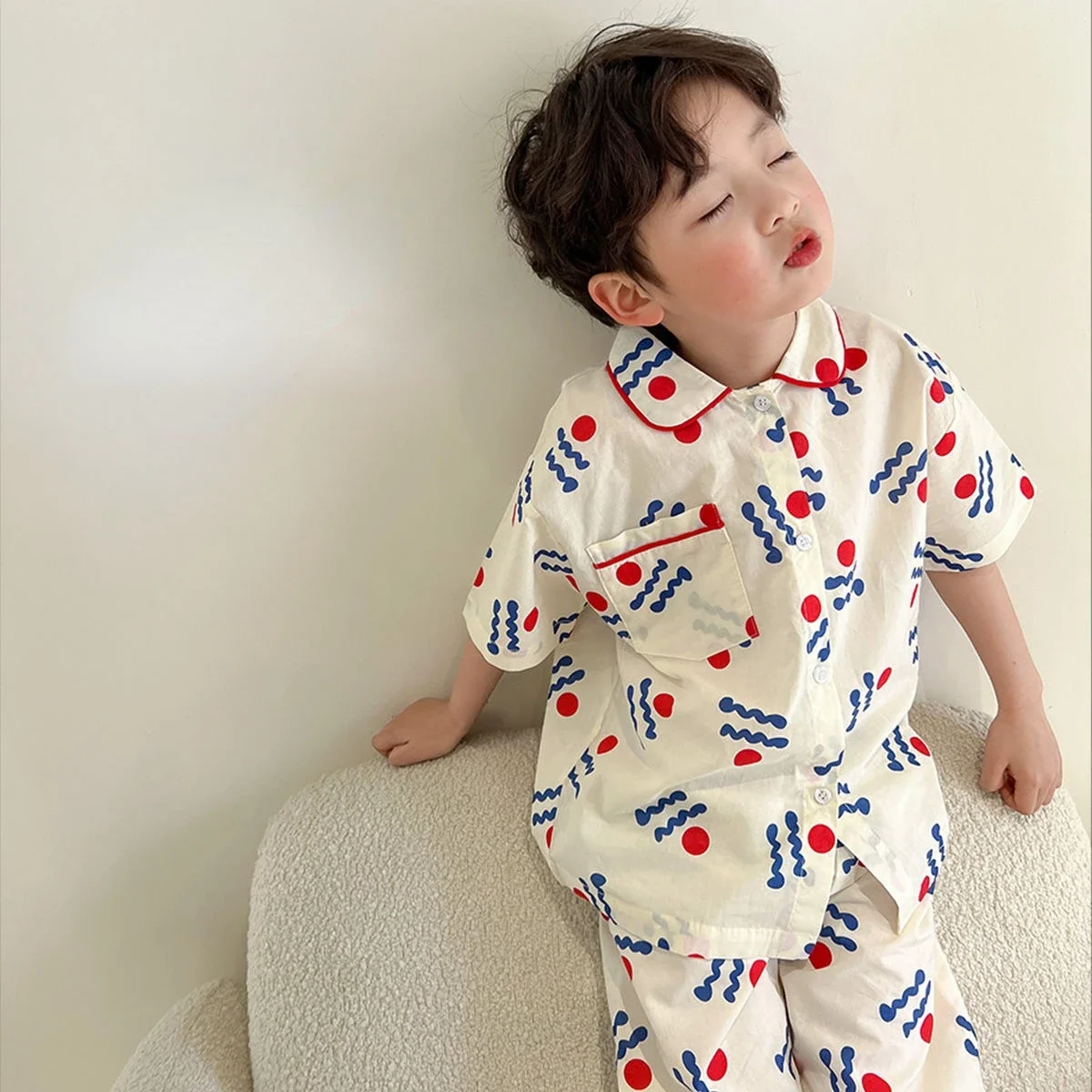 

2-14Years Kids Sleepwear Toddler Kid Boy Homewear Sleepwear Shirt+ Pants Pajama Nightwear Outfits