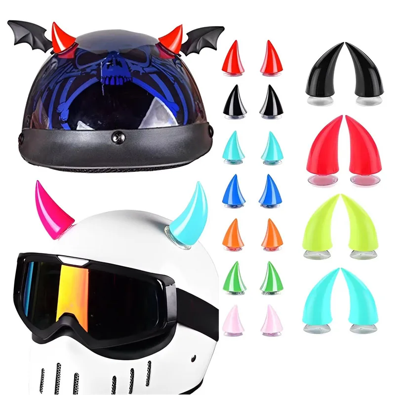 1-4pairs Motorcycle Helmet Cute Corner Rubber Horn Decoration Motocross Full Face Off Road Helmet Moto Car Accessories