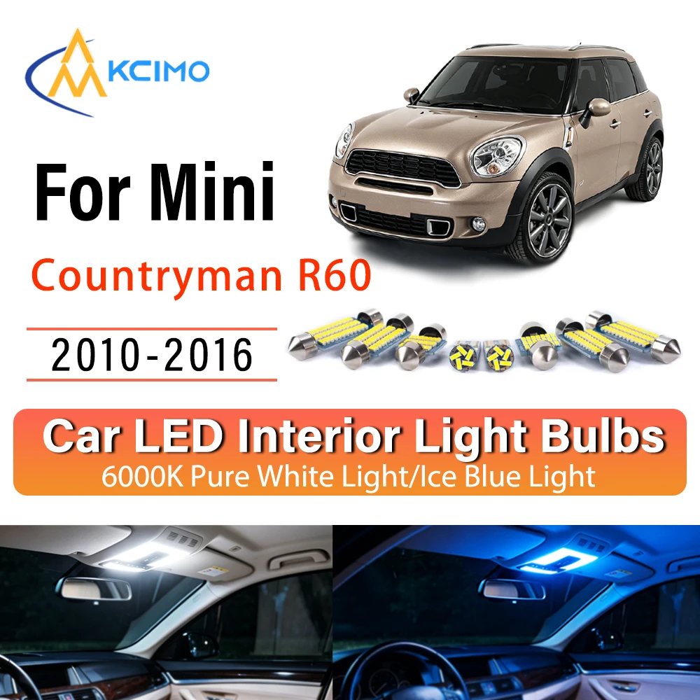 Quick Setup Premium LED Interior Lights For Mini Countryman R60 2010-2016 Cozy, Blue Light, White Light Kit Sturdy