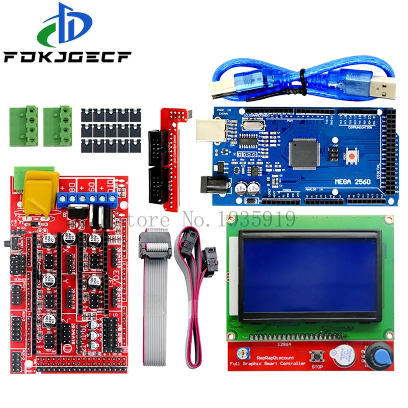 Mega 2560 R3 Mega2560 REV3 +RAMPS 1.4 Controller +RAMPS1.4 LCD 12864 LCD for 3D Printer kit