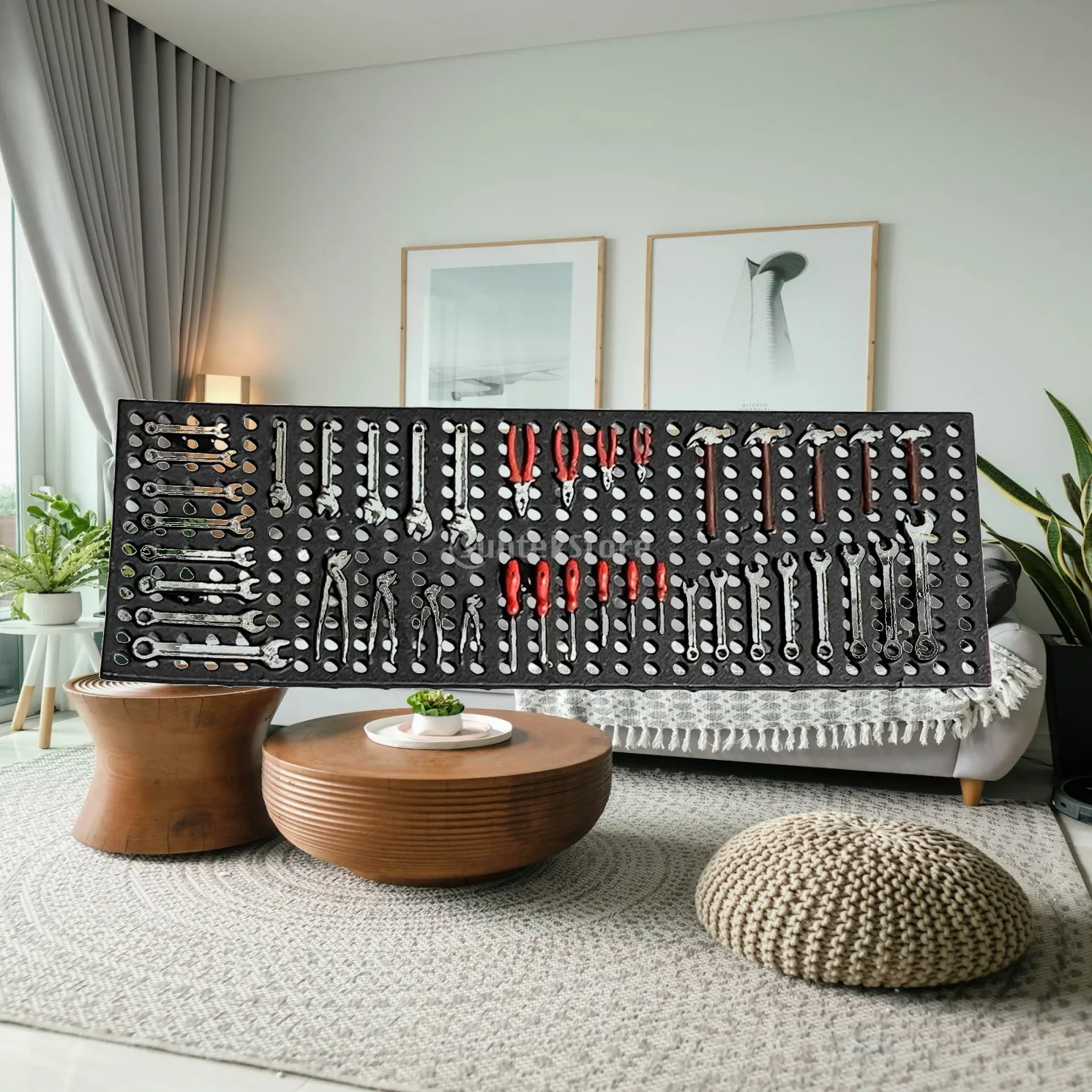 Realistic 1/64 Scale Miniature Garage Model Pegboard Panel Accessory for Diecast Car Scene Diorama