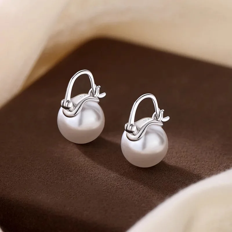 Silver Color Pearl Earring for Women Gift Temperament Fashion Simplicity Office Jewelry Dropshipping