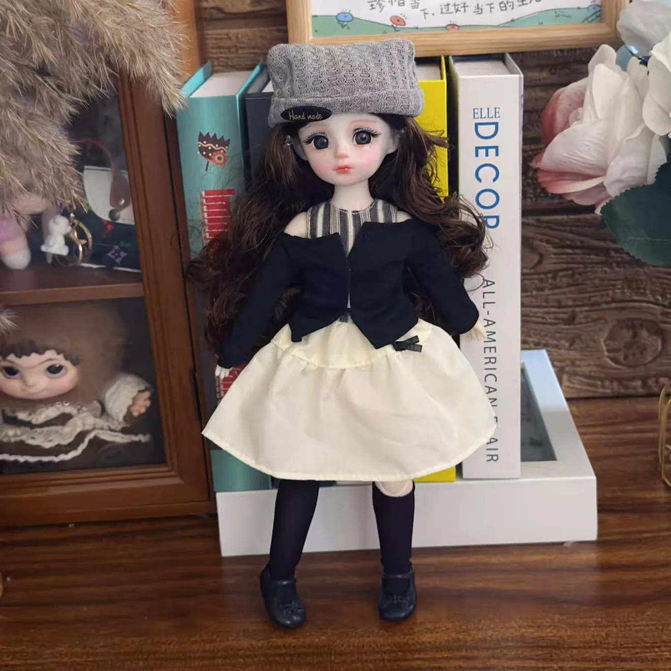 30cm Cute Lolita Girl Princess Doll 1/6 BJD Doll Joints Movable Fashion Cartoon Clothes Set DIY Dress Up Play House Toy Gifts