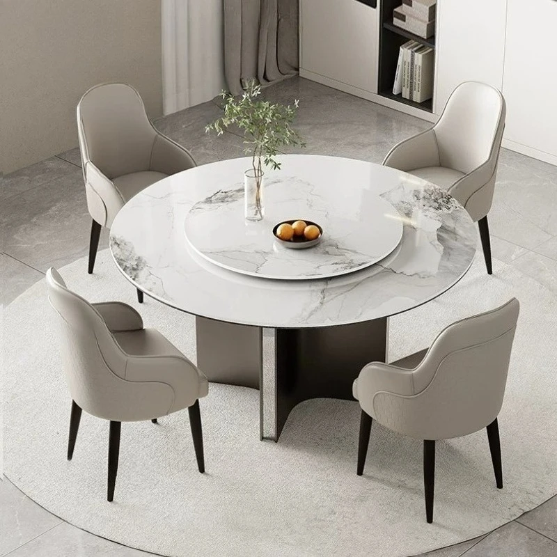 Luxury Modern Dining Tables Kitchen Home Round Rock Slab Dining Table Nordic Dining Tables With Chairs Home Furniture