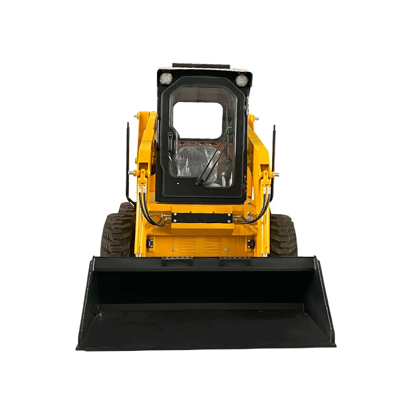 Small Skid Steer 4 In 1 Combination Bucket With Forks Diesel Powered Compact Loader For Farm Estate Maintenance Work