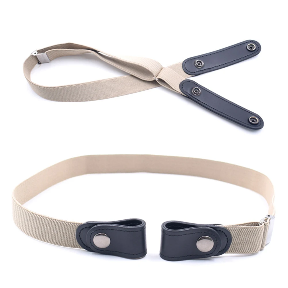 

2Pcs Elastic Waistb Belts for Men Women Stretchy Adjustable Pants No Buckle Free Lightweight Invisible Fashion Accessory Gift