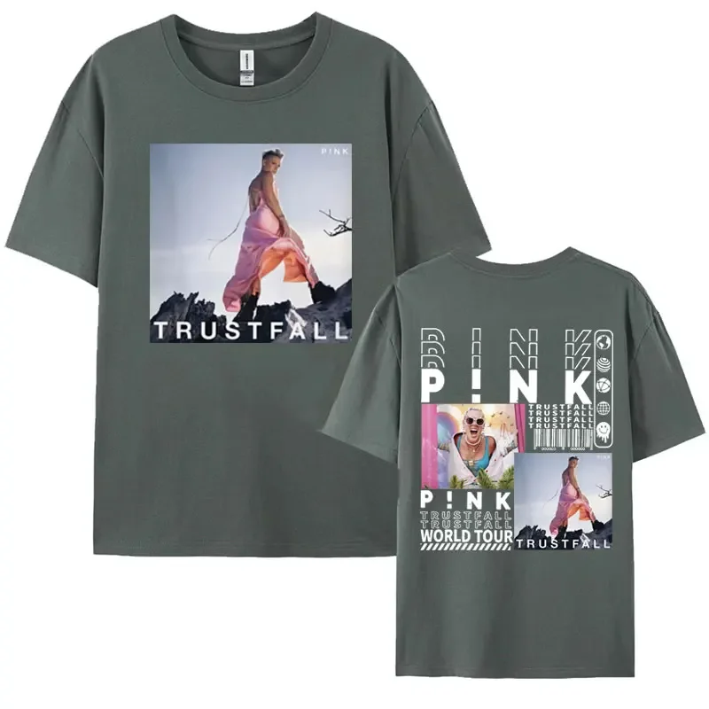 P!nk Pink Singer Summer Carnival 2024 Tour T Shirt Trustfall Album Music Concert T-shirt Men Women Fashion Aesthetic Cotton Tees