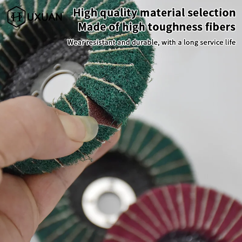 100/115/125mm Grinding Wheel For Angle Grinder Nylon Fiber Flap Polishing Wheel Disc 5 Inch Non-Woven Grinding Wheel Metal Wood