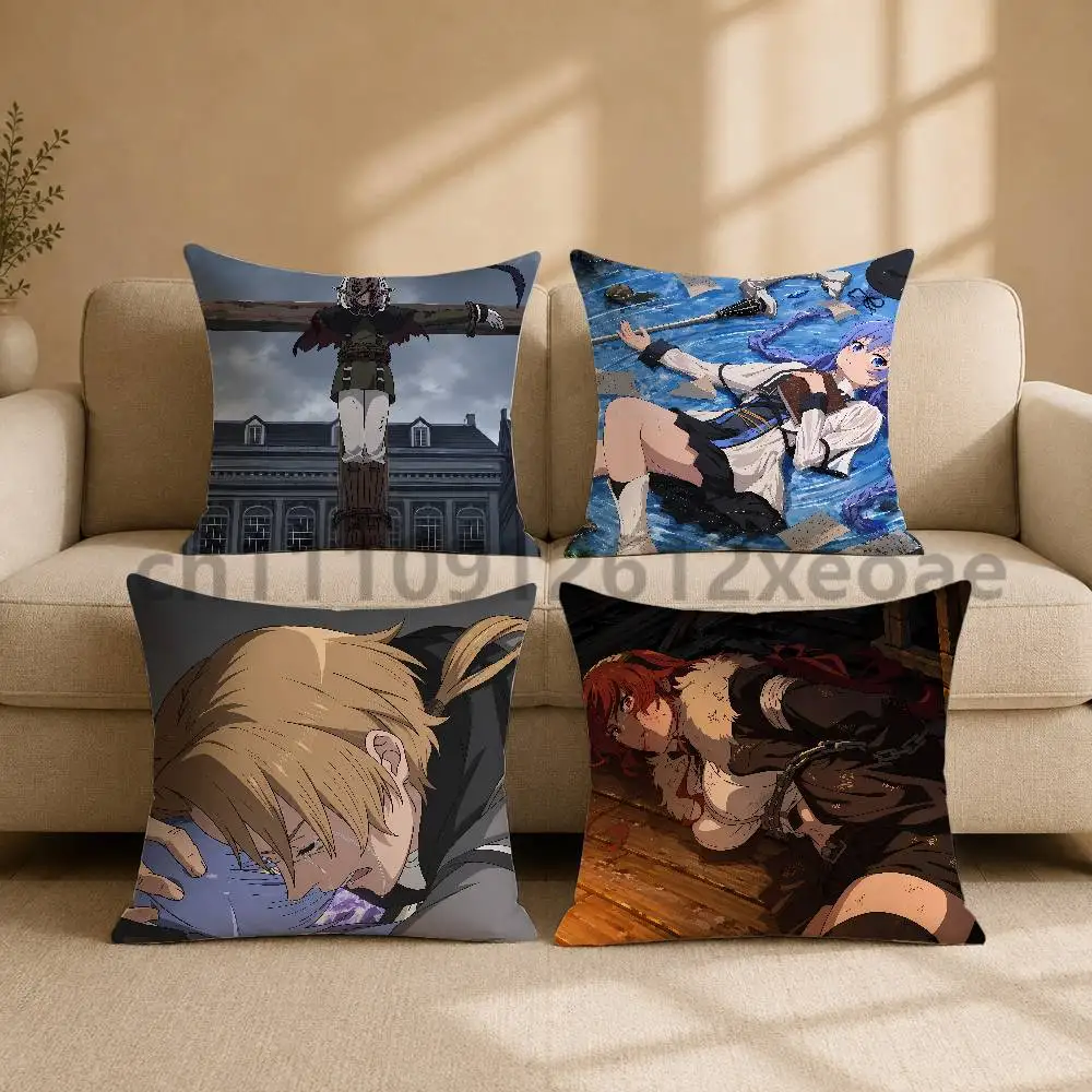 Mushoku Tensei 13 Diary Printed Pillow Cover Square Cushion Case for Sofa Couch Living Room Bedroom Home Decor