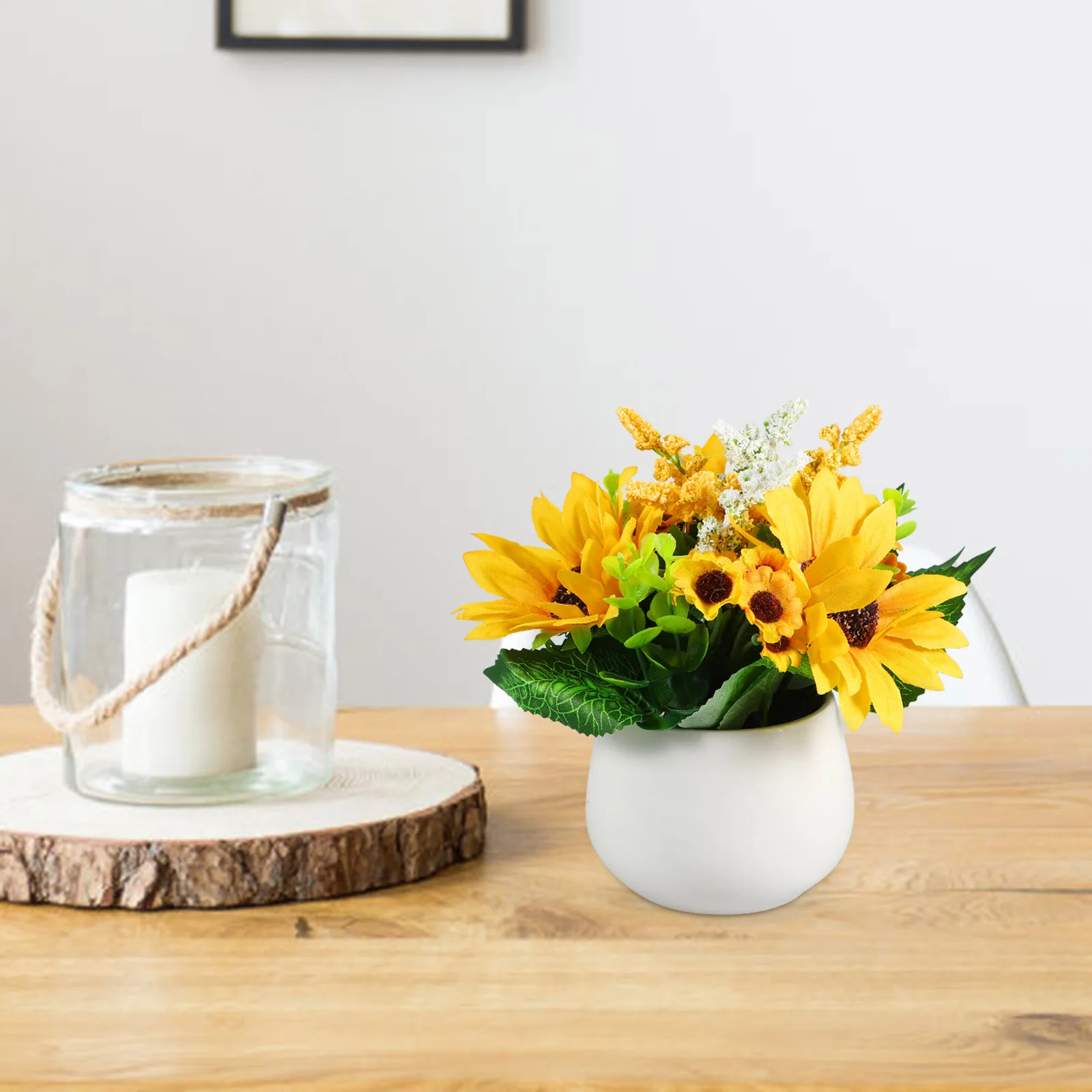 

Simulation Potted Flower Artificial Sunflower Realistic Indoor Plant Adornments for Living Room Artificial Potted Flower