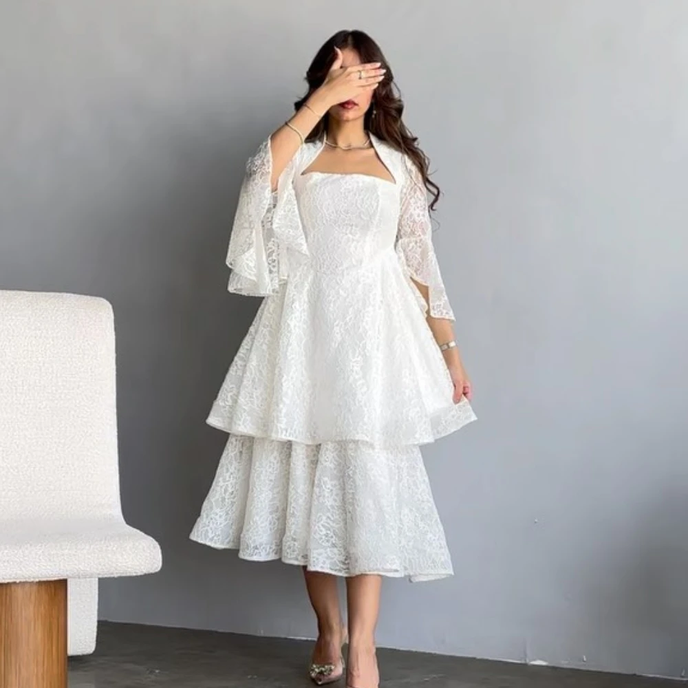 Robe de Quinceanera à fleurs à plusieurs niveaux, robes mi-longues, col bateau, sur mesure, filet, occasion