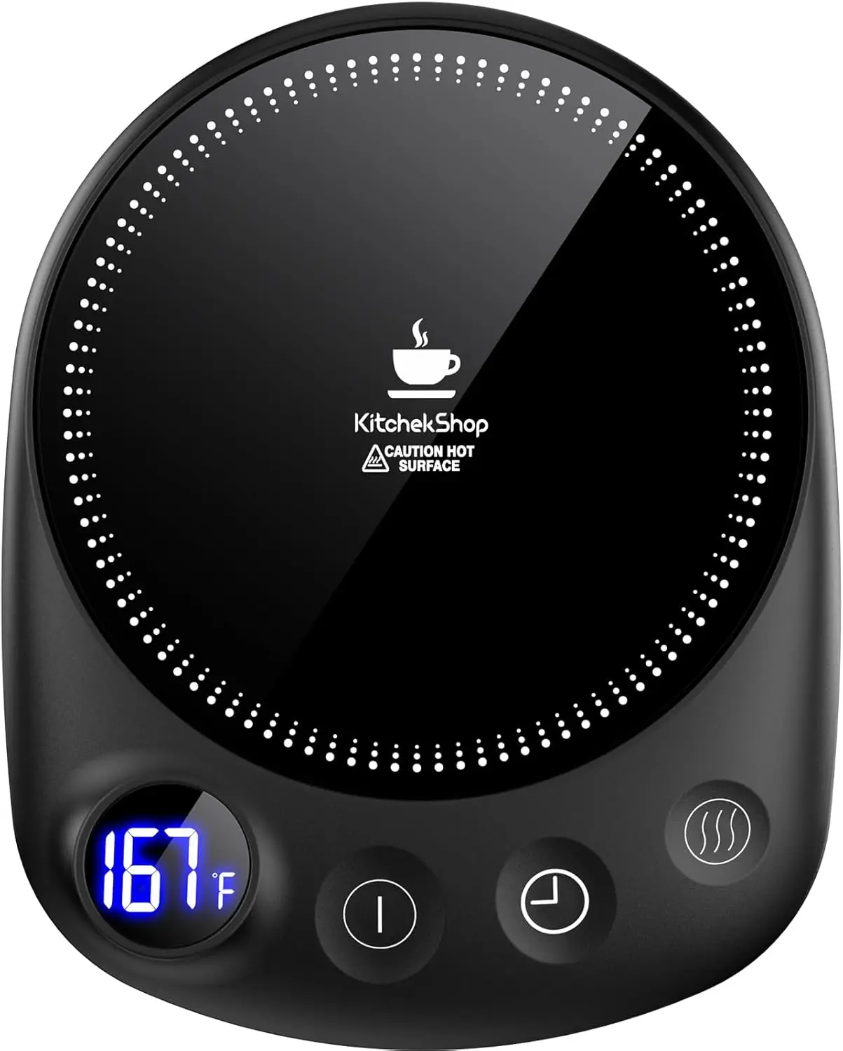 

Coffee Mug Warmer - Fastest Heating & Highest Temperature, Coffee Cup Warmer for Desk Auto Shut Off, 4 Temp Settings & 1-12H Timer, Smart Electric Beverage Warmer for Coffee, Tea (Black)