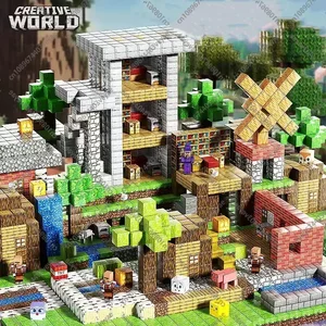 Yapı taşı manyetik küp-my-world-set-erkek bebek kız çocuk yaşları 3 + dıy modeli çocuk çocuklar kök oyuncak, duyusal hediye, noel Lego globe'un 6 büyük satışı-no. 2