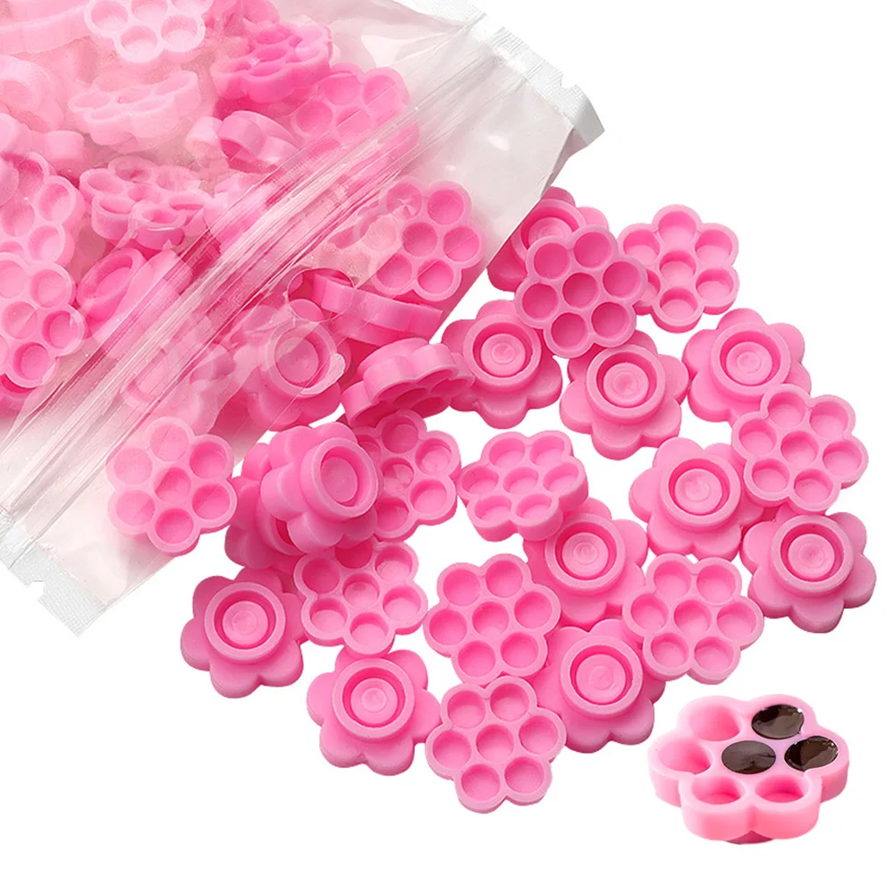 100/200 قطعة المتاح رمش الغراء كوب الفردية الرموش أكواب الوشم الصباغ حامل الحاويات ل لاش تمديد ماكياج أداة