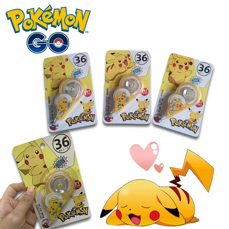 

Корректирующая лента Pokemon Pikachu, аксессуары для школы, белый корректор, подарки для студентов