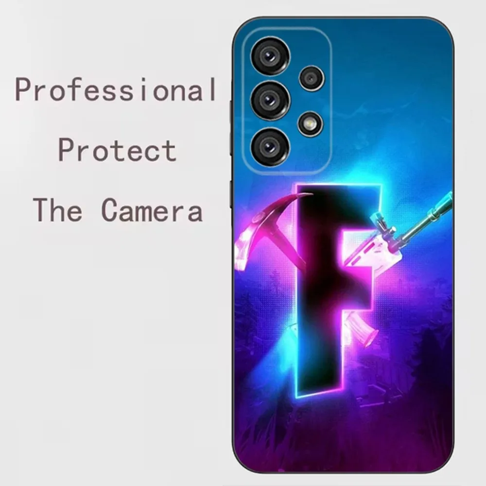 حافظة هاتف F-Fortnite رائعة لهاتف سامسونج جالاكسي A91,A80,A73,A72,A71,A53A52,A32,A31A22,A21s,A20, غطاء أسود #6