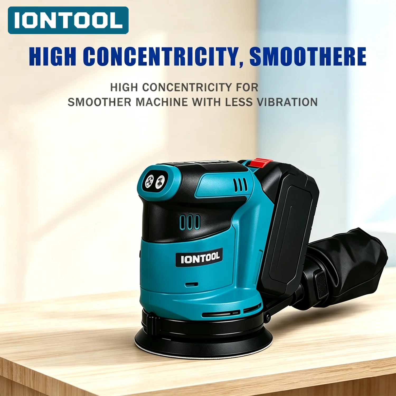 IONTOOL 175mm 7000-11000RPM 3-Speed Brushless Cordless Random Orbital Sander for Wood Sanding and Polishing Tool Only