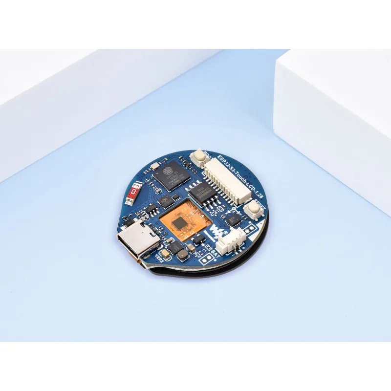 Waveshare ESP32-S3 Dev Board 1.28" Round Touch LCD, Compact Size, 6-Axis Accelerometer & Gyroscope Sensor