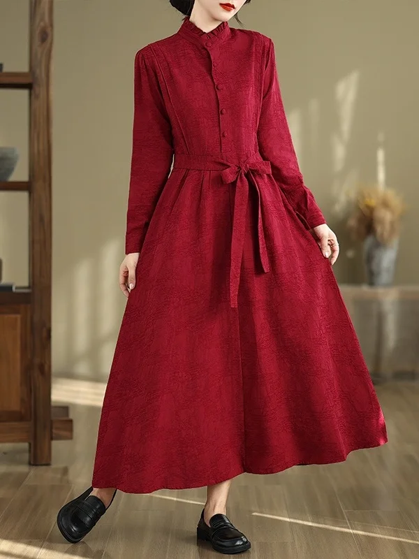 

Элегантное этническое платье макси с поясом, утягивающее, А-силуэт, с цветочной вышивкой, миди, для полных женщин