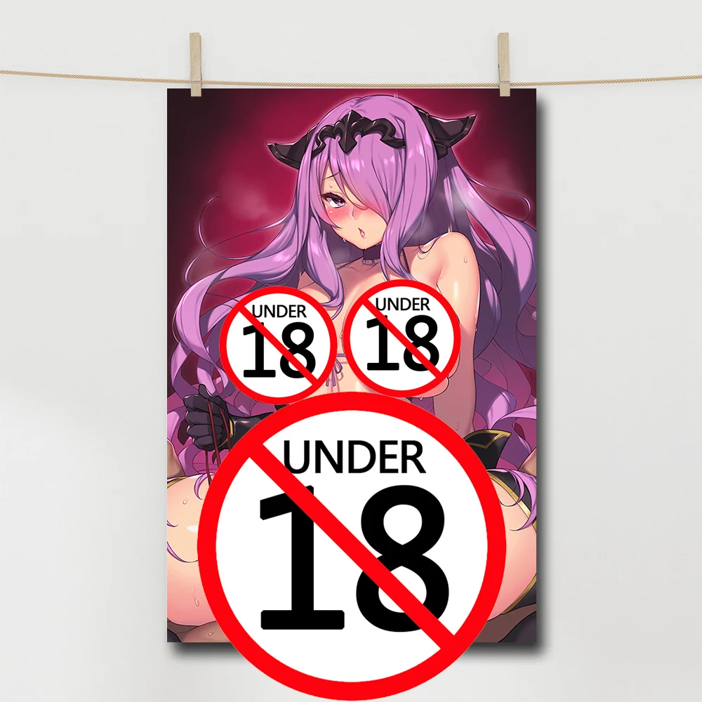 Sexy Anime Beauty Poster Manga Girl Uncensored Hentai Wall Art Canvas Painting Living Room Bedroom Home Decor Sensual Picture