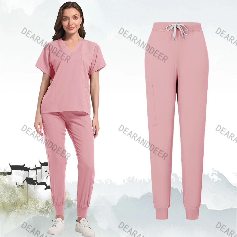 Women's doctor clinical surgery dental clinic jogging pants, pet hospital beauty salon set spa work uniform nurse accessories