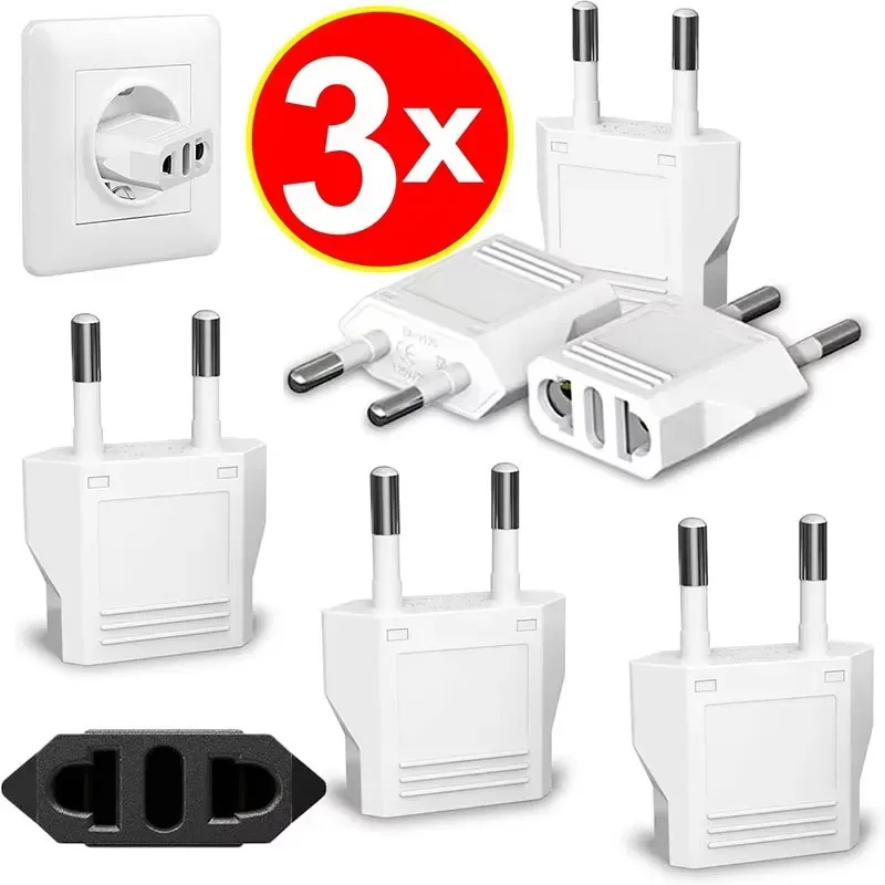 1-10pcs EU Plug Adapter CN AU JP Us To EU Plug Adaptor Travel Adapter Electric KR Euro Plug Converter Power Sockets AC Outlet