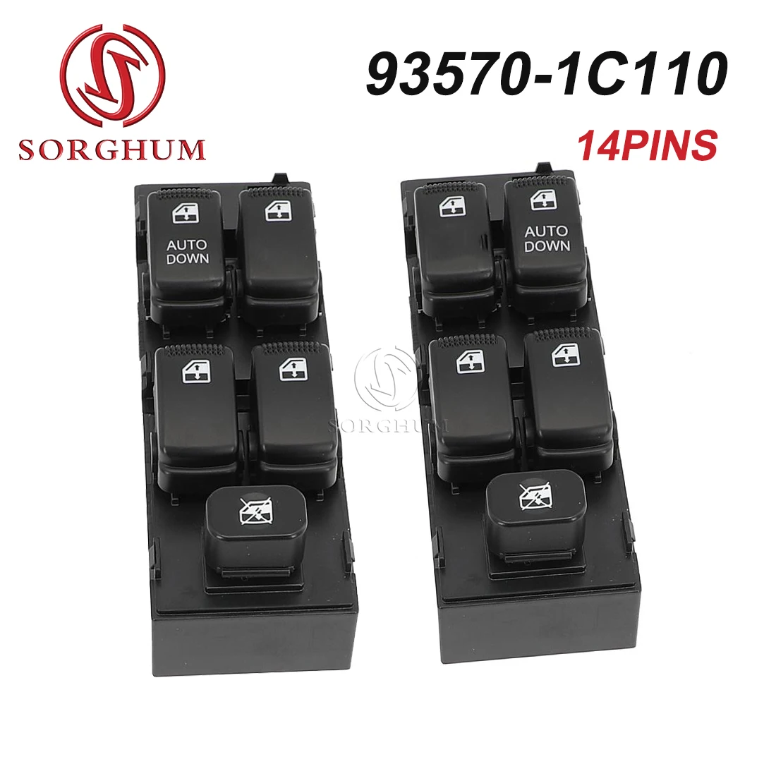 

SORGHUM LHD RHD Front Left & Right Window Control Switch For Hyundai Getz 2003-2010 Matrix 2006-2011 93570-1C110 935701C110