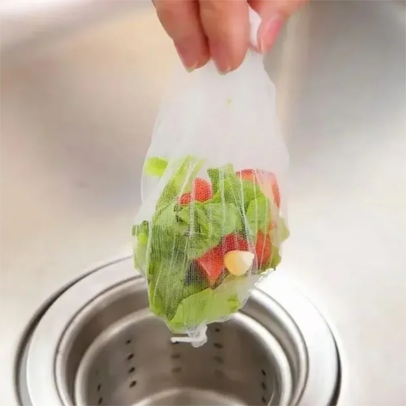 50-100Pcs Disposable Kitchen Sink Filter Sewer Drain Anti-blocking Garbage Bag Pool Leak Mesh Bag Mesh Strainer Sink Garbage Net