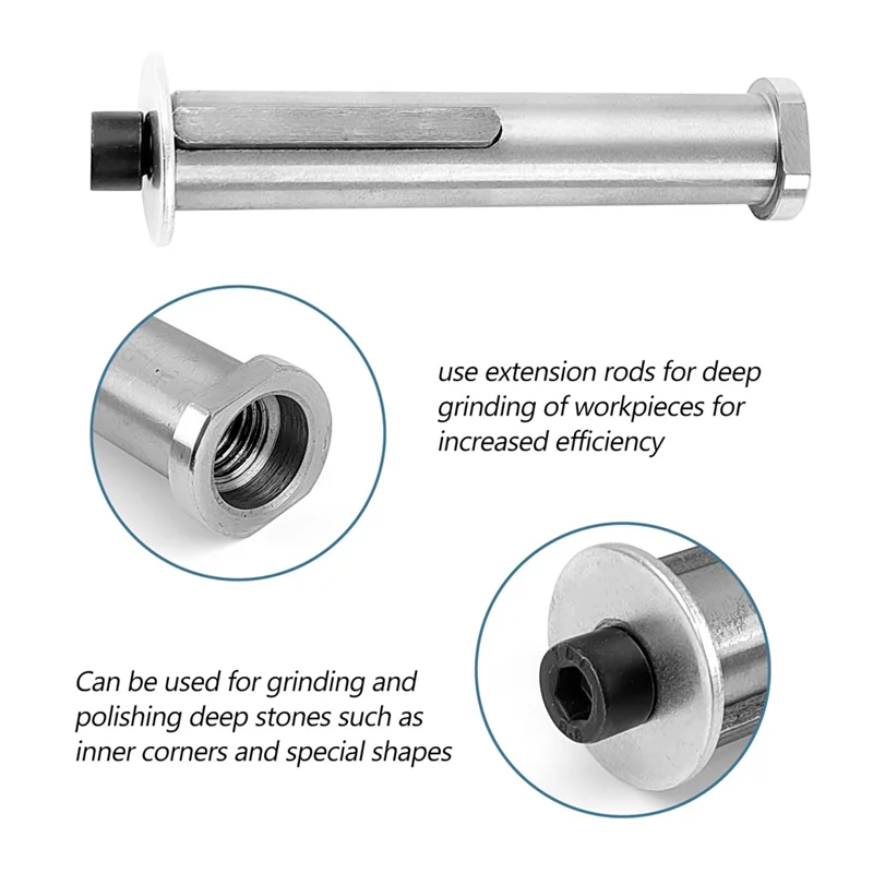 AB47-Adapter Roller Grinders Cutting Disc Extension Attachment M14 Thread Satin Roller For Angle Grinder