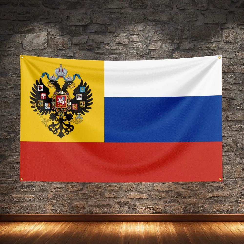 Russische Imperium Vlag Polyester Digitaal Printen Patriottisme Banner