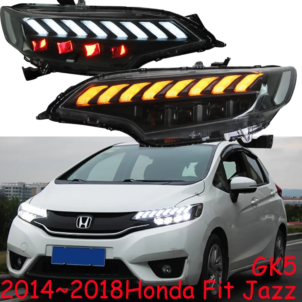 

1set Bumper lamp for Car Headlights 2014~2017year head light For Honda Fit Jazz Headlamp GK5 DRL HI LO beam car accessories