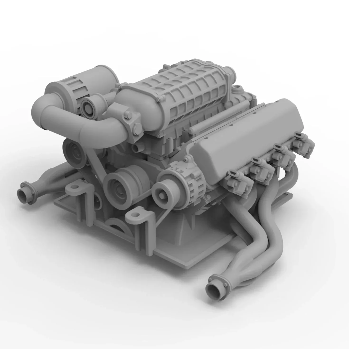 Decoración de modelo de motor de coche RC para 1/10 VP OPTIC H10 KIT TRX4 Defender AXIAL SCX10 RC4WD Sport Jeep K10 TF2 TRX6 G63