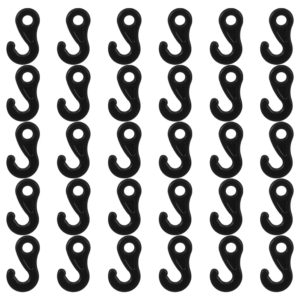 

30pcs Outdoor Tent Hooks Windproof S Shape Bungee Cord End Buckles Lightweight Camping Gear Hanger For Tarp Canopy Shelter Clamp