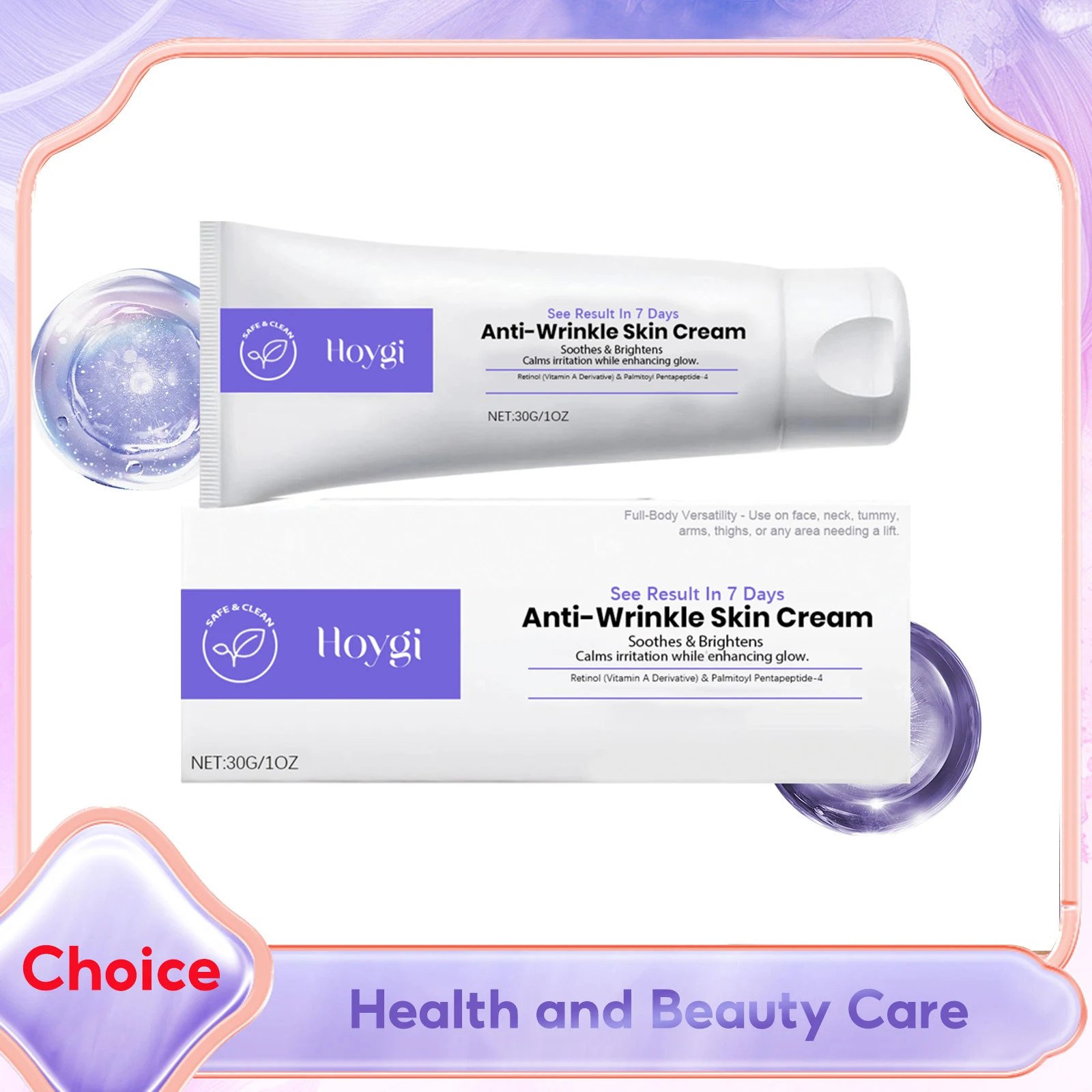 

Retinol Anti Wrinkle Cream Pores Shrinking Promotes Skin Elasticity Daily Hydrate Anti-Aging Tightening Firming Face Moisturizer