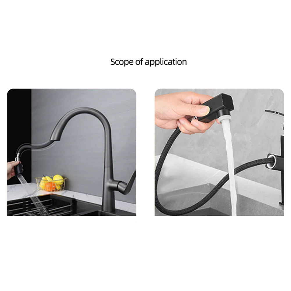 Kitchen Faucet Pull Out Faucet Hoses Nylon Pull-out Hose Tube Pull Down Sink Faucet Parts G1/2 Female Thread Kitchen Accessories