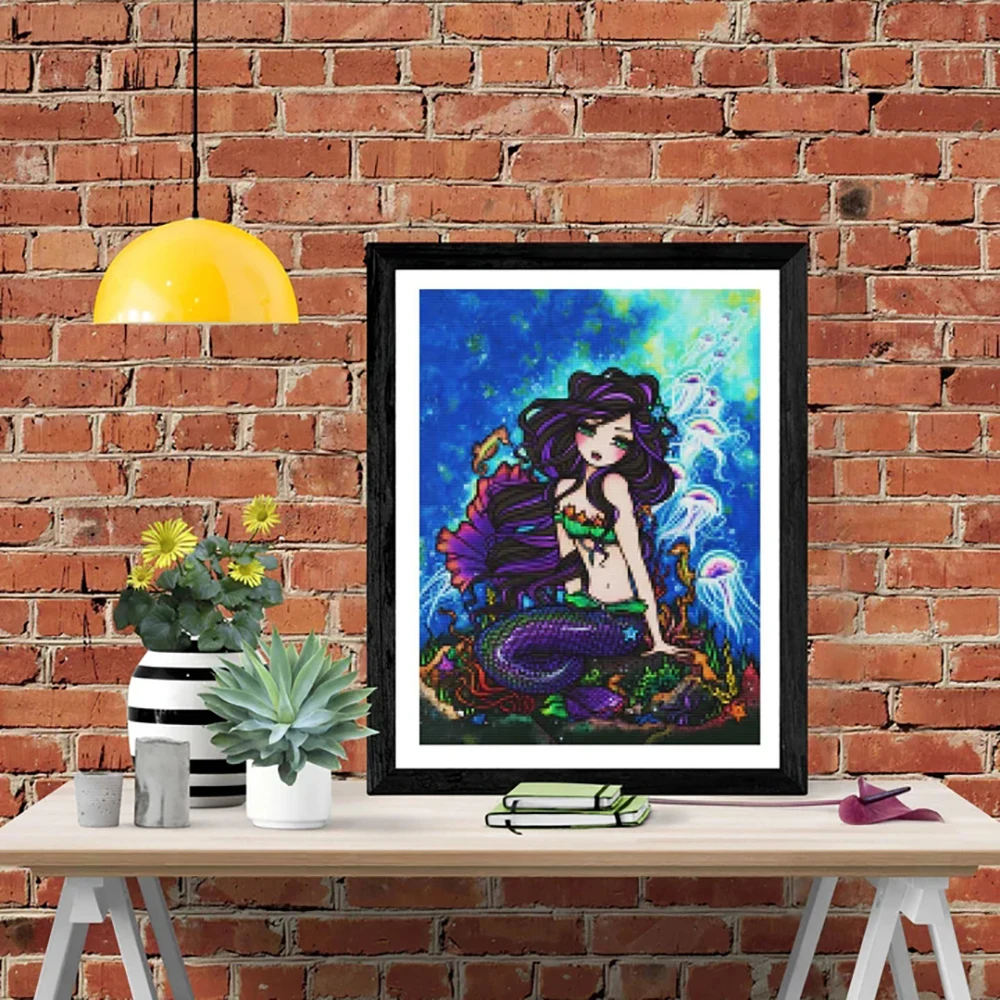 YI BRIGHT Diamond painting undersea mermaid DIY5D handmade artwork home Decor full square diamond round diamond gift