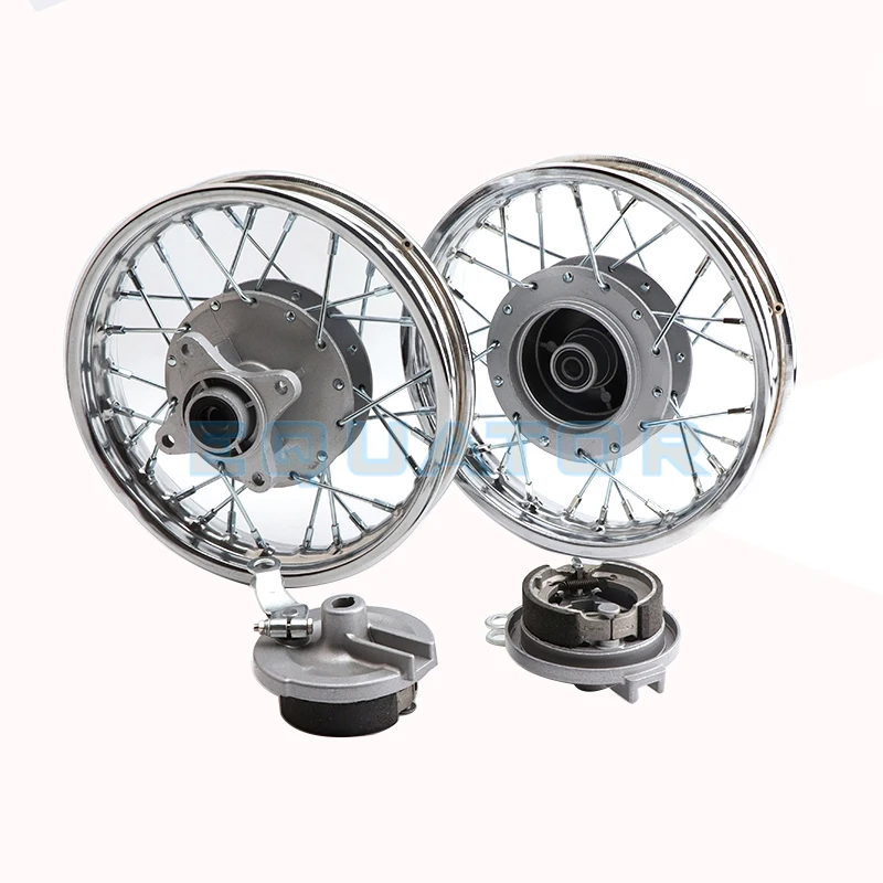 Front and Rear 1.40 X 10 inch Aluminium Alloy Wheel Rims Drum Brake hub for CRF Kayo BSE Apollo Axle hole 12mm